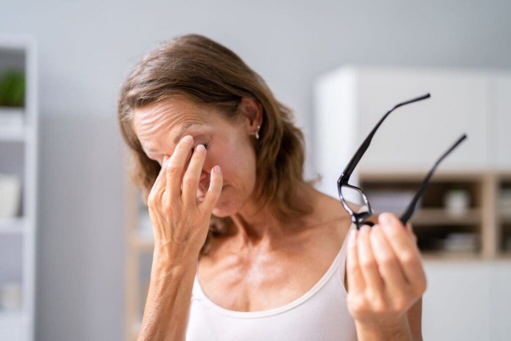 Older woman dealing with glaucoma