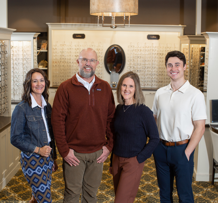 Holec and Young Eye Care group photo of eye doctors standing in the main lobby